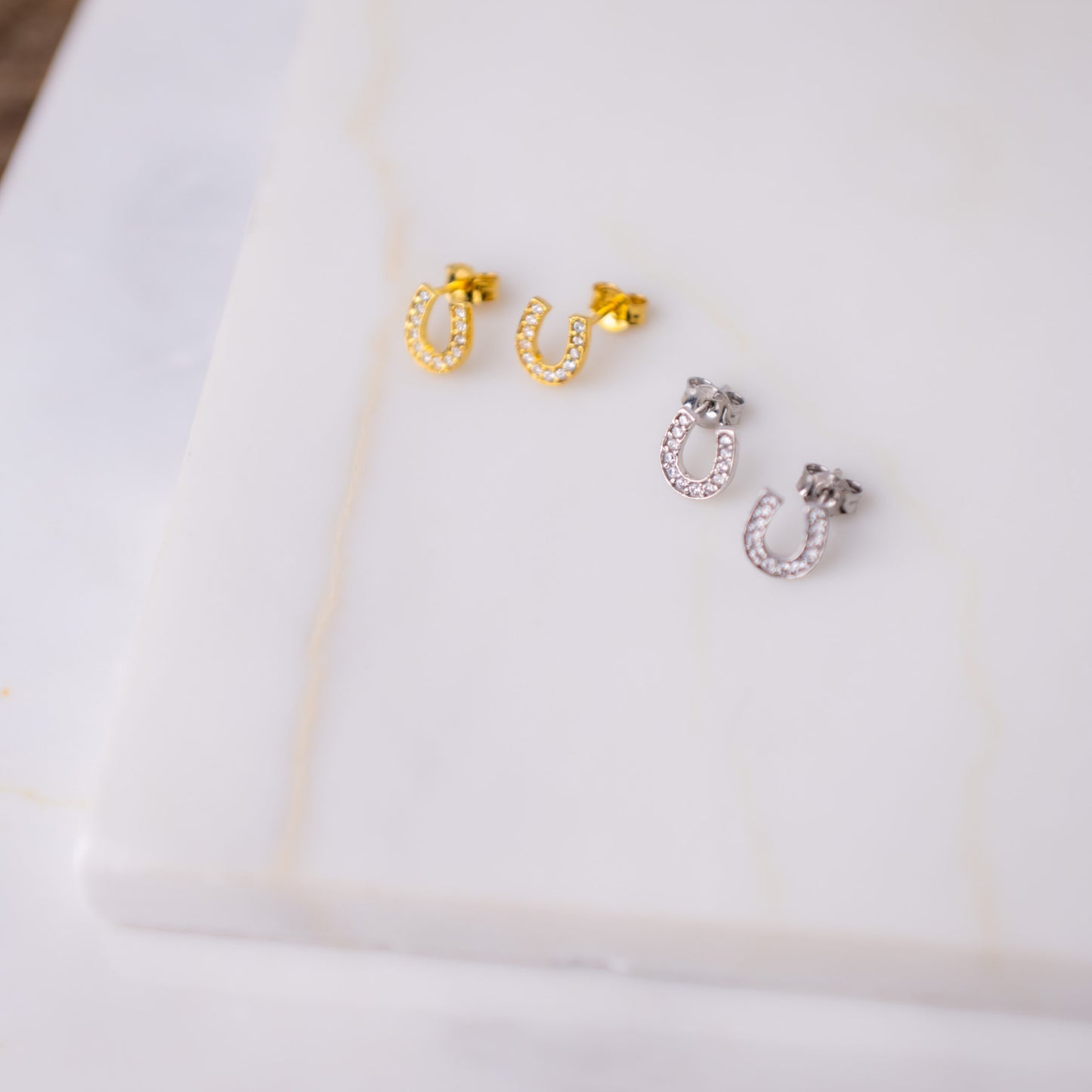 Horseshoe With White Zircon