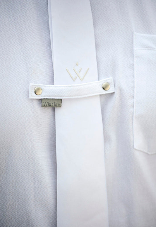 White Slike Tie