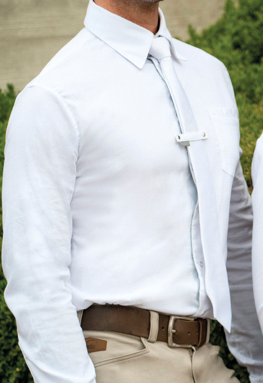 White Slike Tie