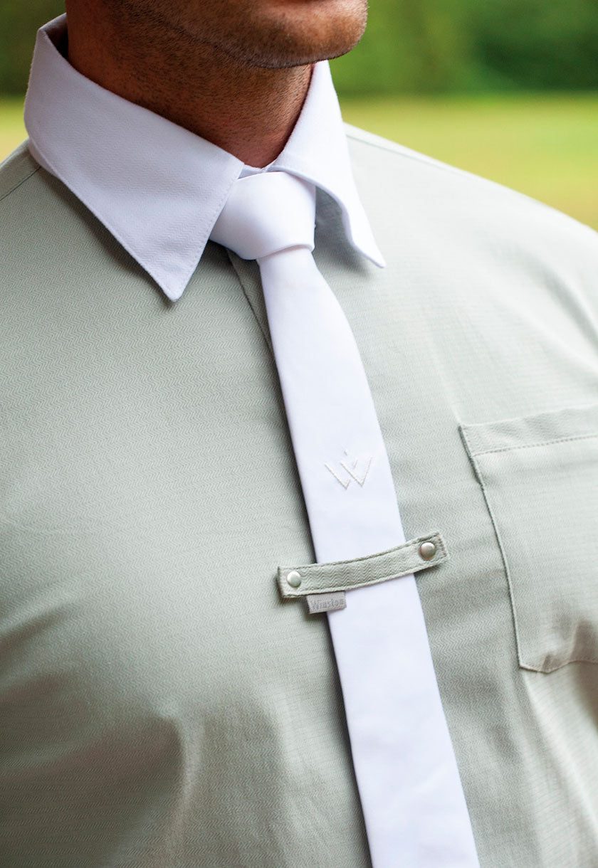 White Slike Tie
